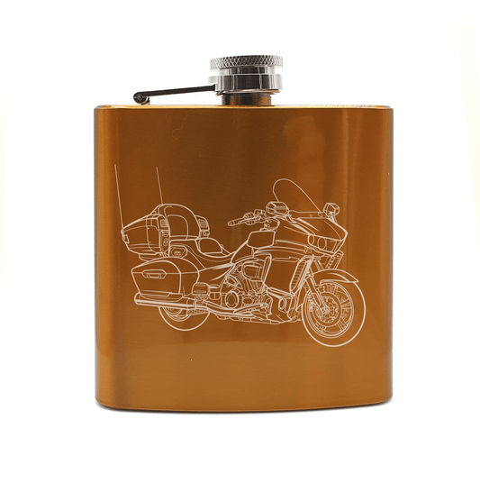 YAM Star Venture Transcontinental Motorcycle Steel Hip Flask | Giftware Engraved