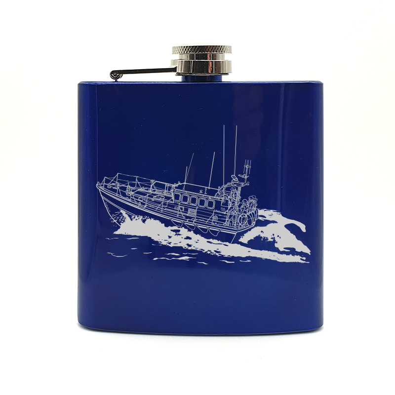 Mersey Class Lifeboat Steel Hip Flask