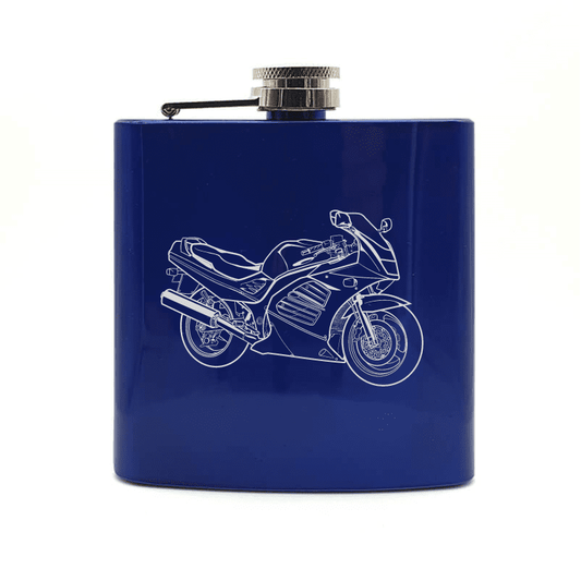 SUZ RF Series Motorcycle Steel Hip Flask | Giftware Engraved