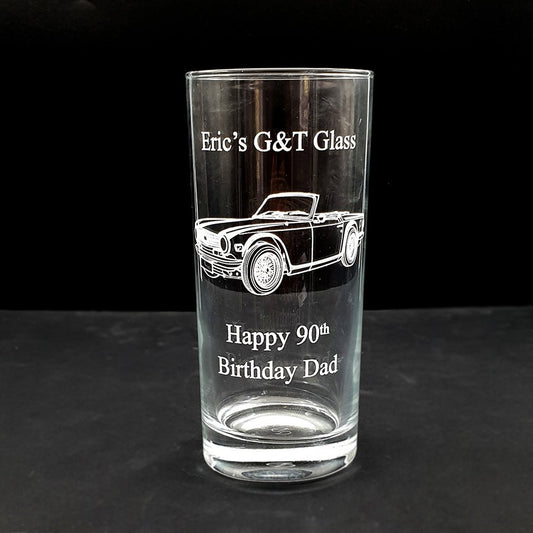 Triumph TR6 Car Tumbler Glass | Giftware Engraved