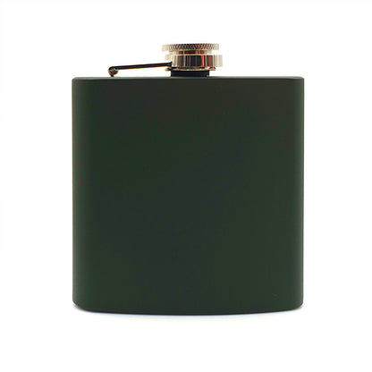 Green 6oz Hip Flask with Artwork