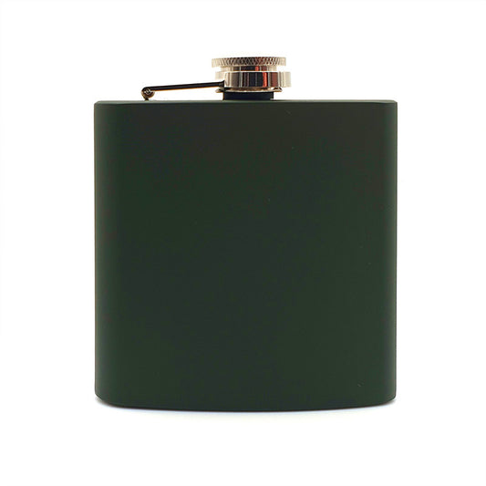 Personalised Green 6oz Hip Flask | Giftware Engraved