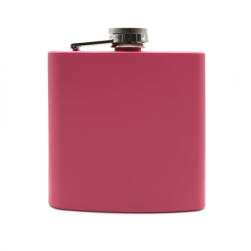 Personalised Pink 6oz Hip Flask with Artwork | Giftware Engraved