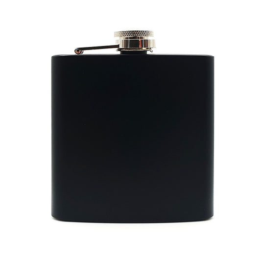 Personalised Black 6oz Hip Flask | Giftware Engraved