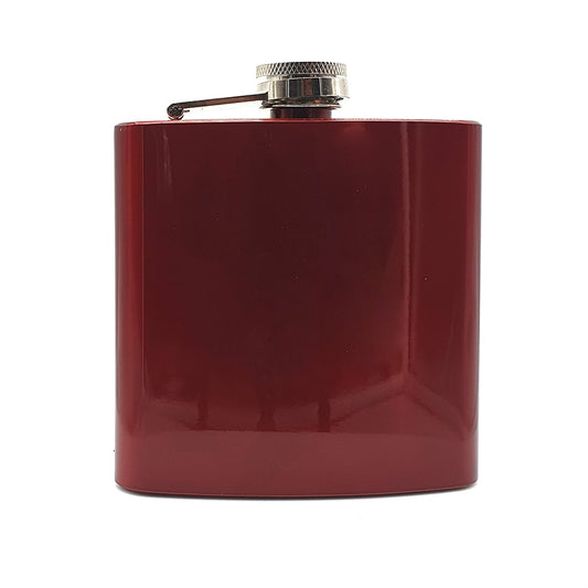 Red 6oz Hip Flask with Artwork