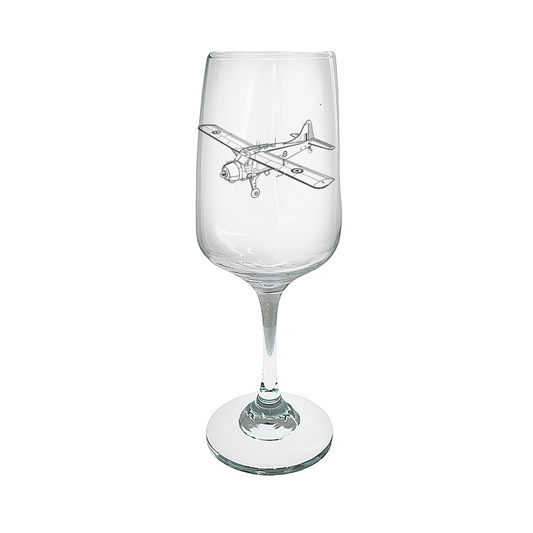 de Havilland Canada Beaver Aircraft Wine Glass Selection | Giftware Engraved