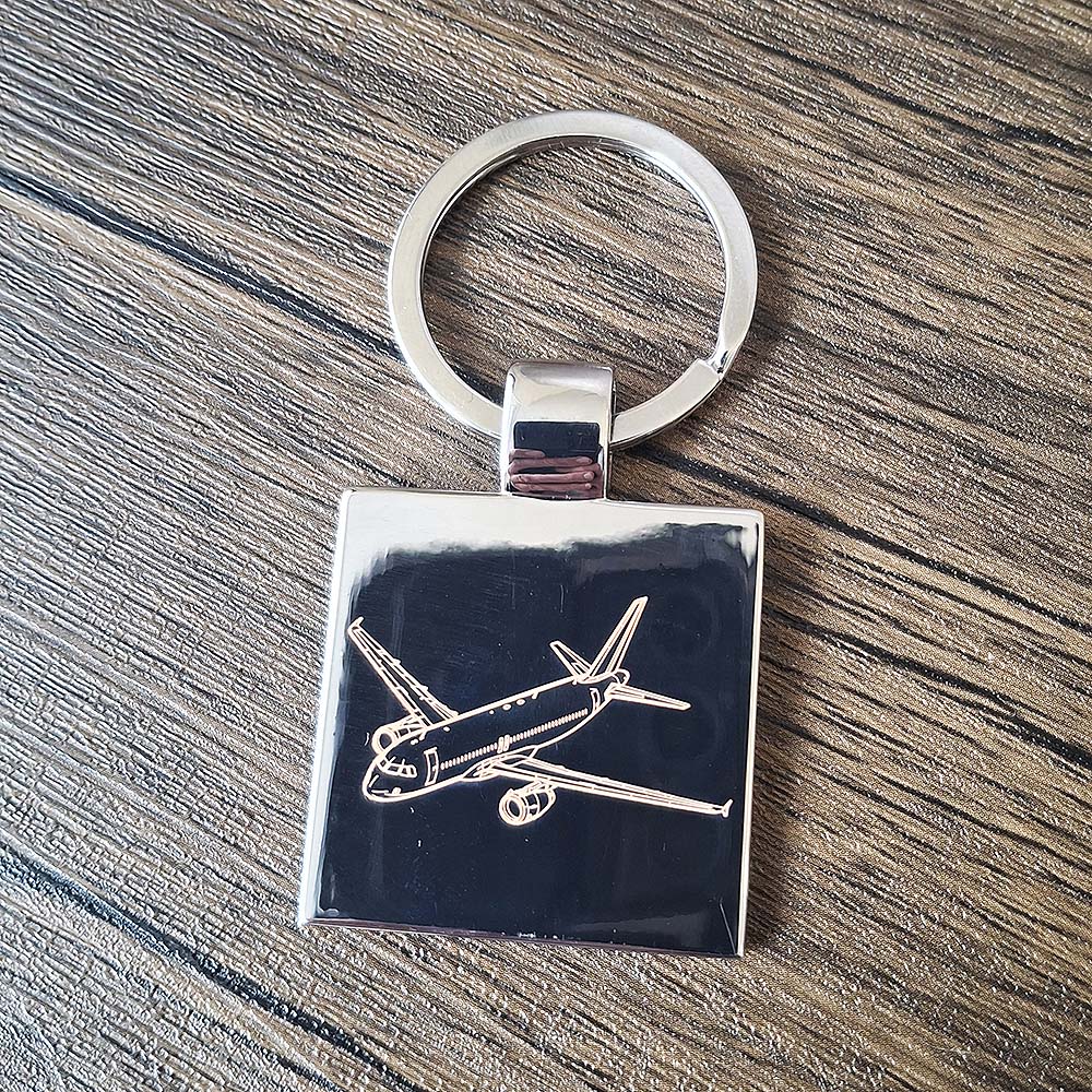 Airbus A320 Aircraft Square Keyring