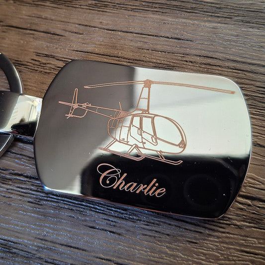 Robinson R66 Helicopter Keyring