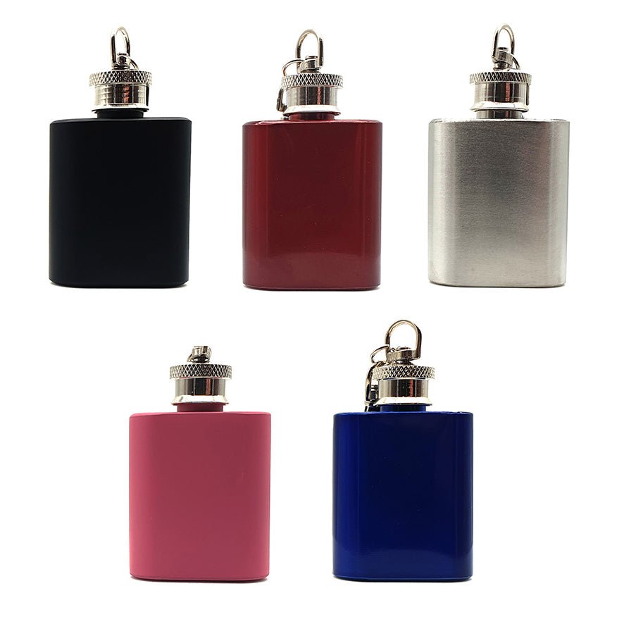 Personalised 1oz Hip Flask Keyring | Giftware Engraved