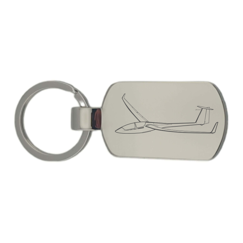 ASH25 Glider Engraved on Dog Tag Keyring | Giftware Engraved