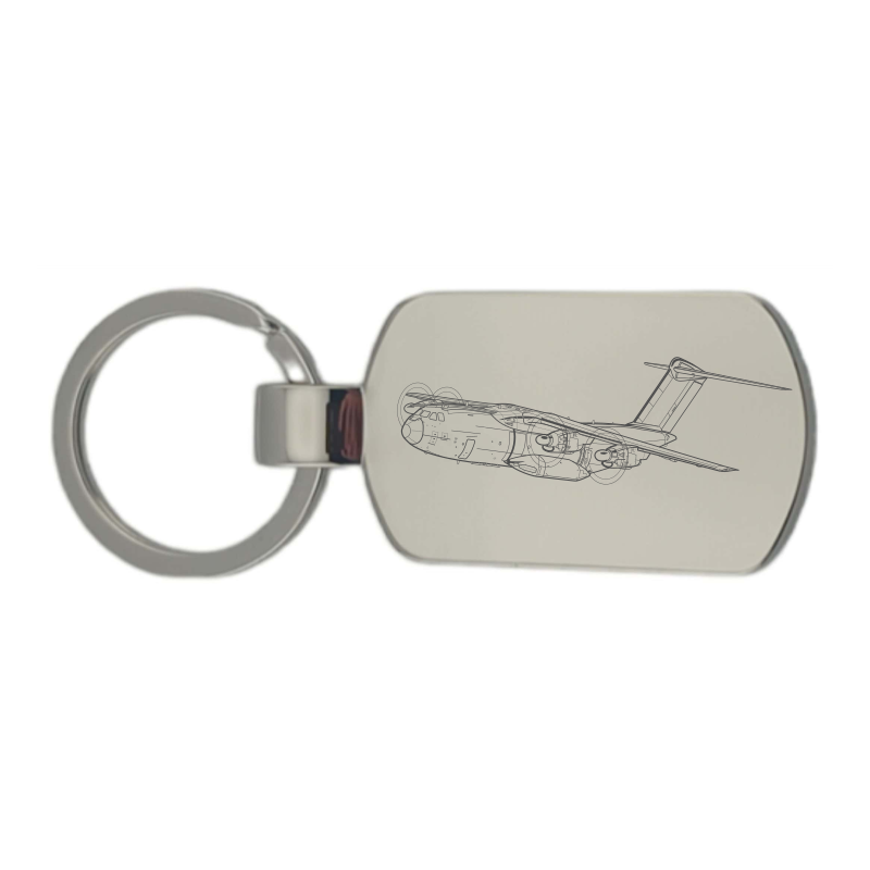 Airbus A400M Atlas Aircraft Dog Tag Keyring | Giftware Engraved