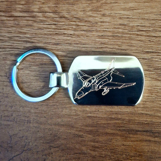 F4 Phantom Aircraft Dog Tag Keyring | Giftware Engraved