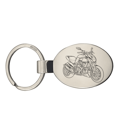 DUC Diavel Motorcycle Key Ring | Giftware Engraved