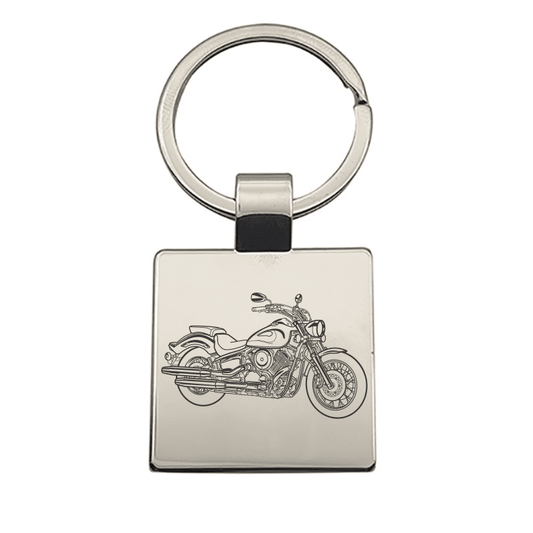 YAM V-Star 1100 Dragstar Motorcycle Key Ring Selection | Giftware Engraved