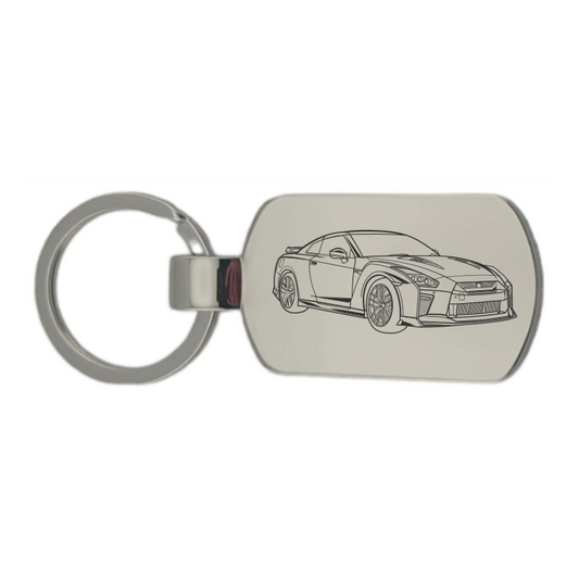 Nissan GT-R35 Dog Tag Keyring | Giftware Engraved