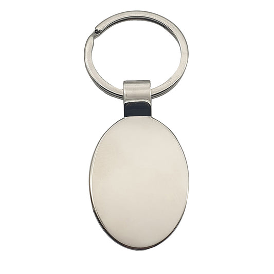 Personalised Oval Plated Keyring | Giftware Engraved
