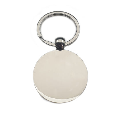 Personalised Silver Plated Round Keyring | Giftware Engraved