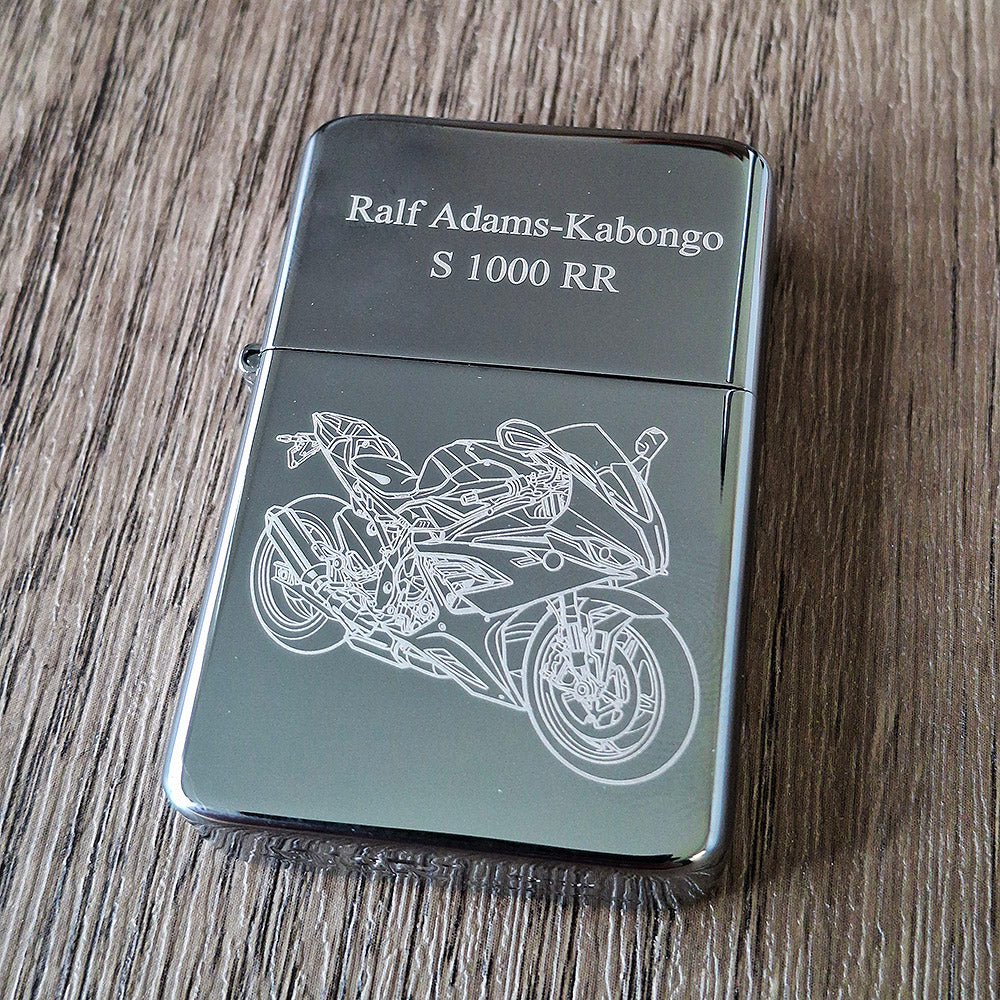 Personalised Lighter engraved with our BMW S1000RR Motorcycle Artwork