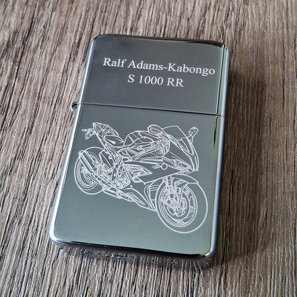 Personalised Lighter engraved with our BMW S1000RR Motorcycle Artwork