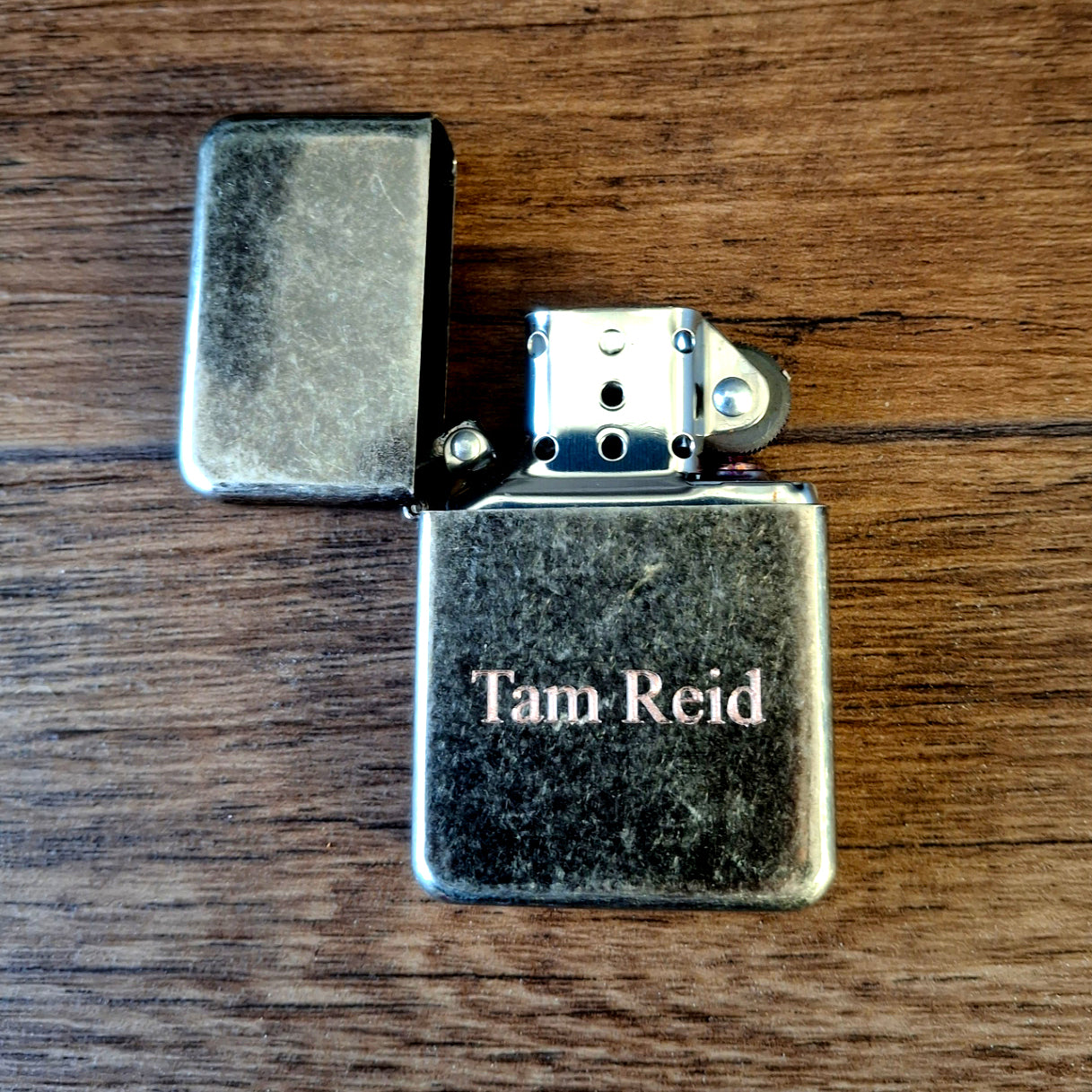 Personalised Vintage style Silver Lighter | Giftware Engraved 