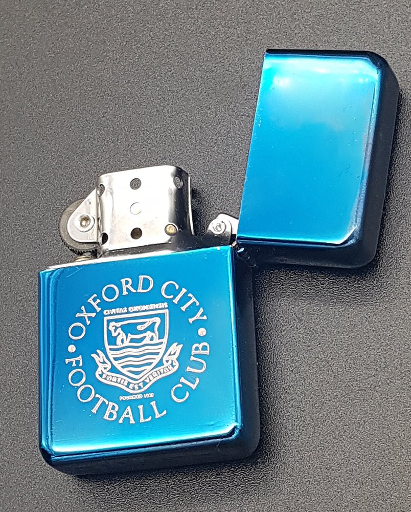 Personalised Premium Blue Petrol Lighter | Giftware Engraved