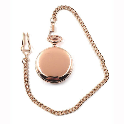 Personalised Rose Gold Quartz Pocket Watch - Arabic Numerals | Giftware Engraved