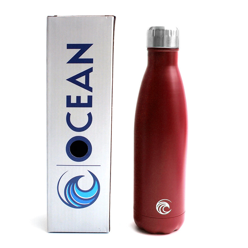Personalised Ocean Red Thermal Travel Bottle - 500ml