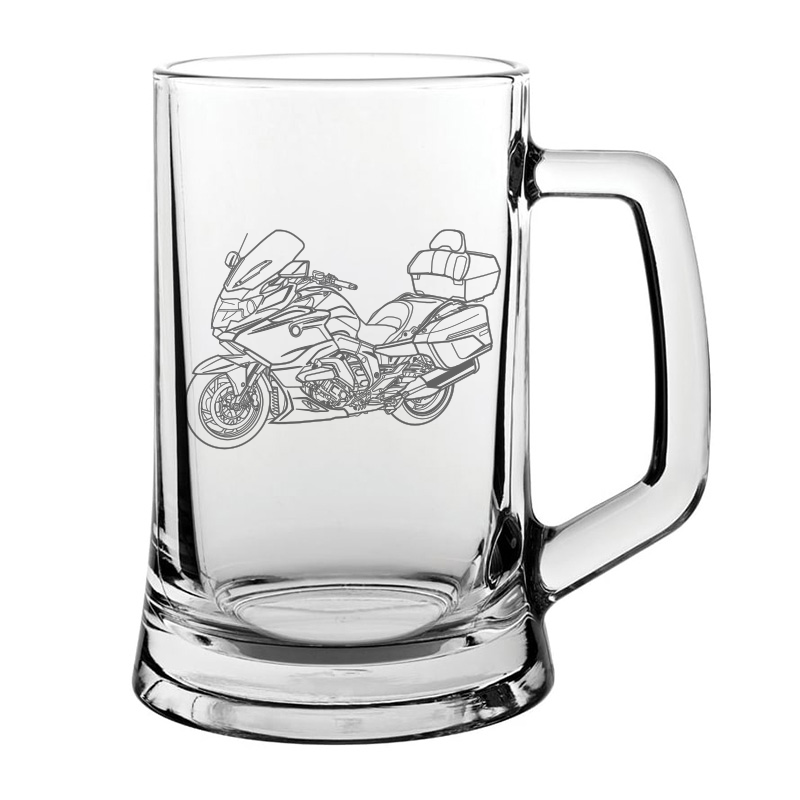 K1600GT Motorcycle glass tankard – digital engraving mockup / engraving