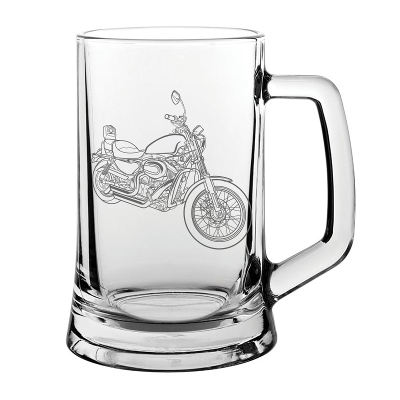 HD Sportster 883 Motorcycle Glass Tankard