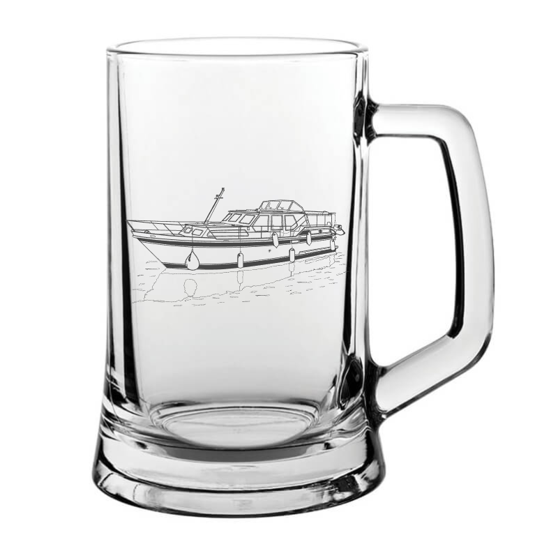 stevens 1140 canal yacht glass tankard – digital engraving mockup / engraving preview