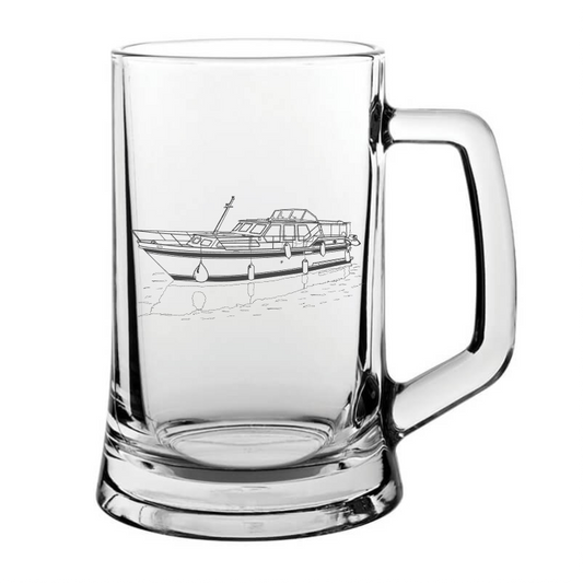 stevens 1140 canal yacht glass tankard – digital engraving mockup / engraving preview