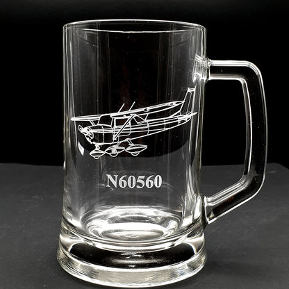 Cessna 152 aircraft engraved on everyday glass tankard