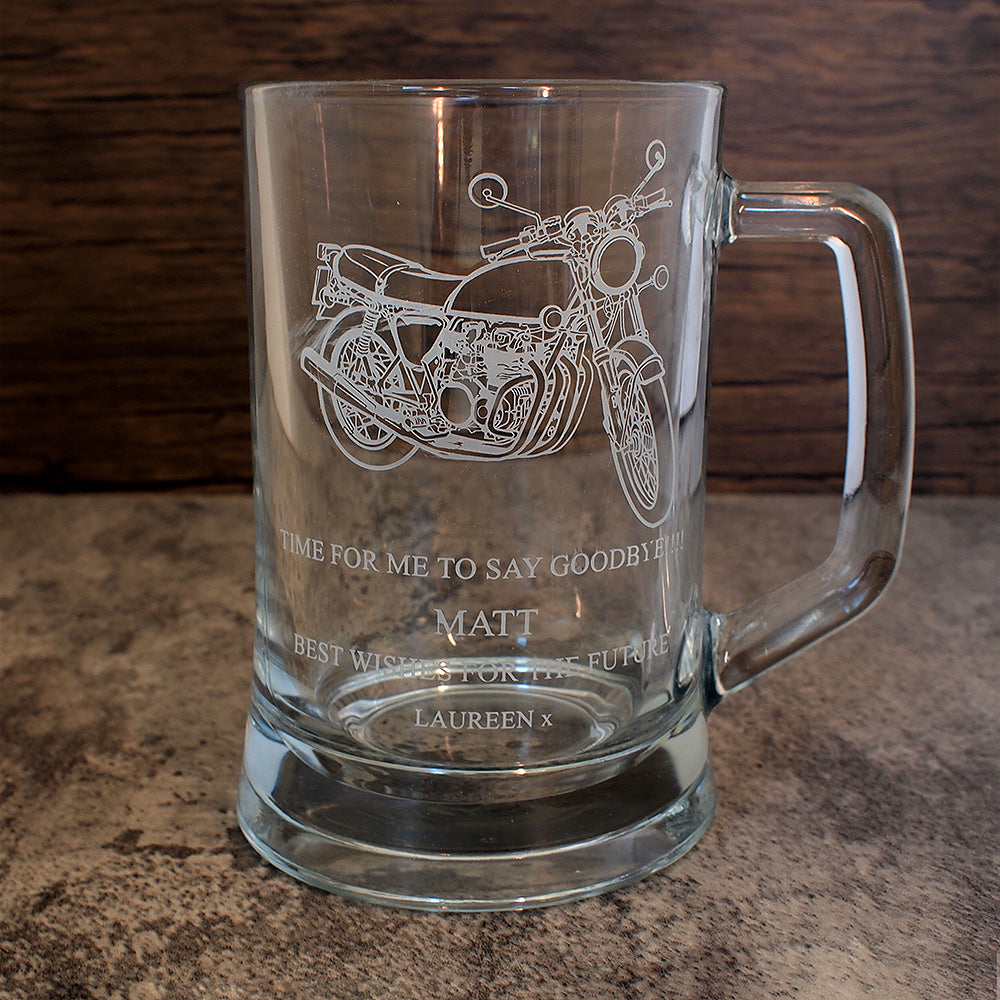 Hon CB550 Motorcycle artwork engraved on Everyday Tankard