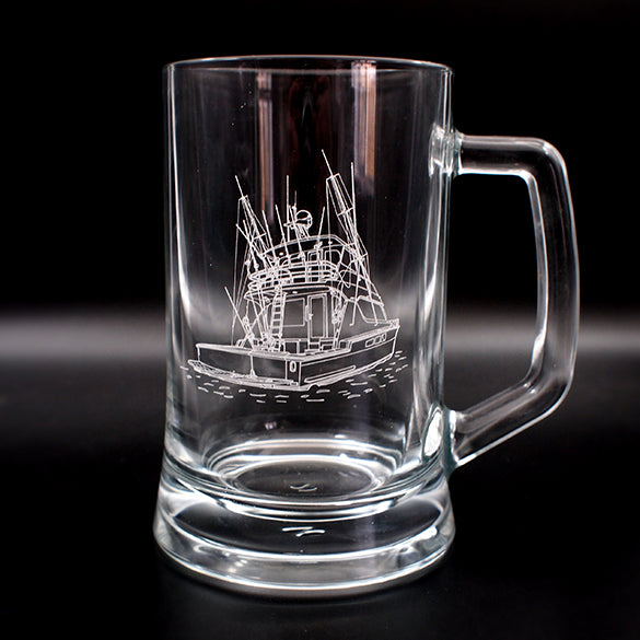Fishing Boat Yacht artwork on our everyday Tankard Mug