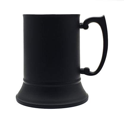 blue coated steel tankard mug 