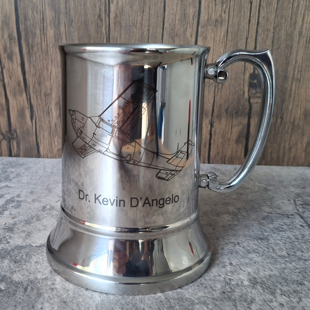 Cessna 210 Centurion Aircraft Engraved on Steel Tankard