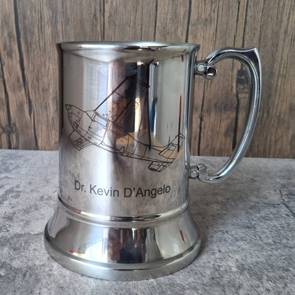 Cessna 210 Centurion Aircraft Engraved on Steel Tankard