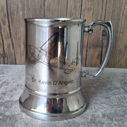 Cessna 210 Centurion Aircraft Engraved on Steel Tankard