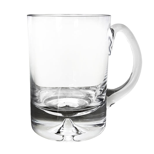 Personalised Hand Made Dimple Base Glass Tankard - 1 Pint | Giftware Engraved