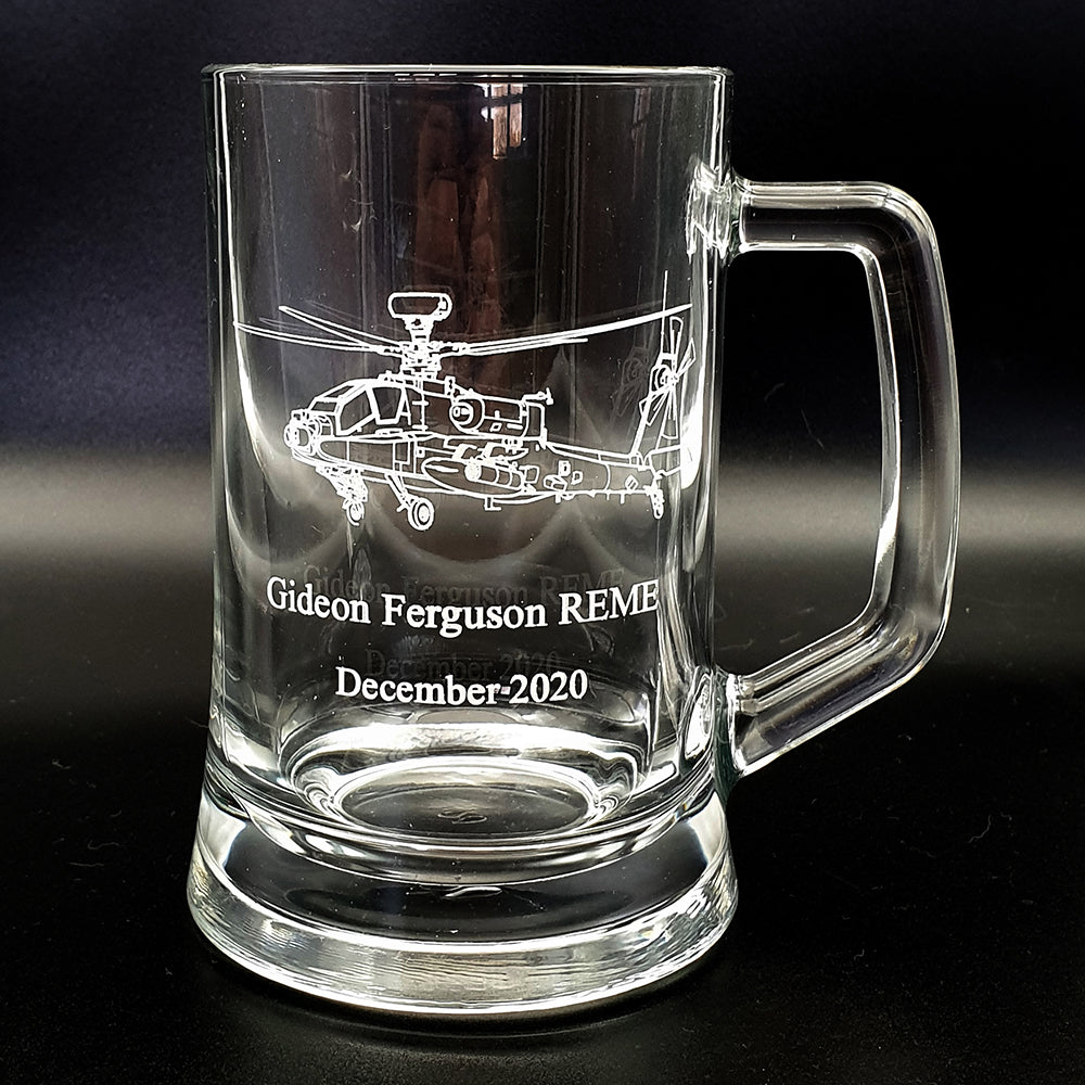 Apache Helicopter Engraved on Everyday Tankard | Giftware Engraved