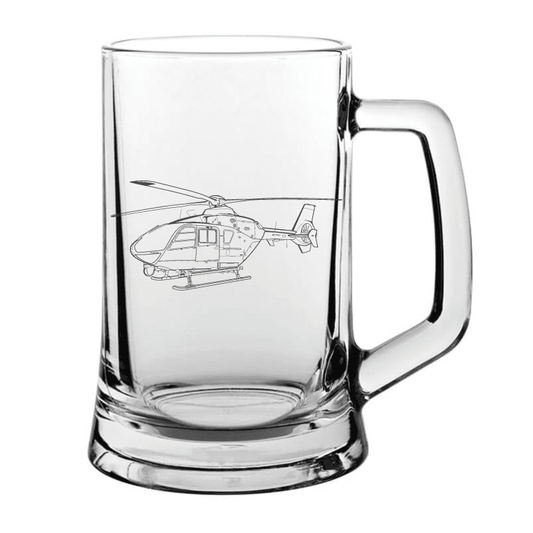 EC 135 Eurocopter Helicopter Glass Tankard | Giftware Engraved
