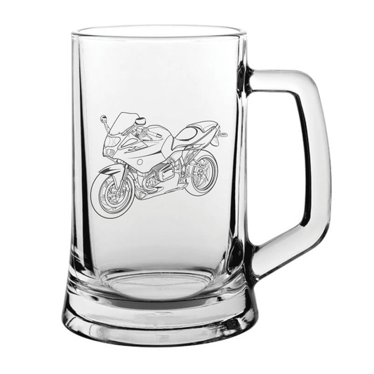 BM R1100 Motorcycle  Glass Tankard | Giftware Engraved
