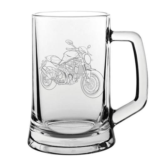 DUC Monster Motorcycle Glass Tankard | Giftware Engraved