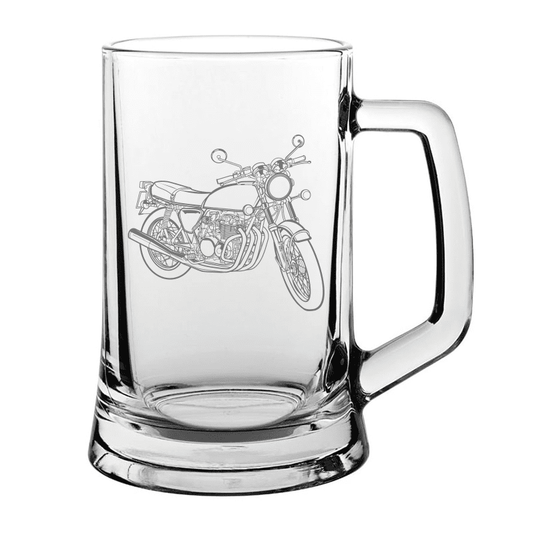 HON CB550 Motorcycle Glass Tankard | Giftware Engraved