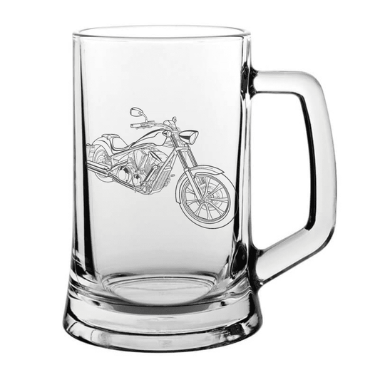 HON Fury Motorcycle Glass Tankard | Giftware Engraved