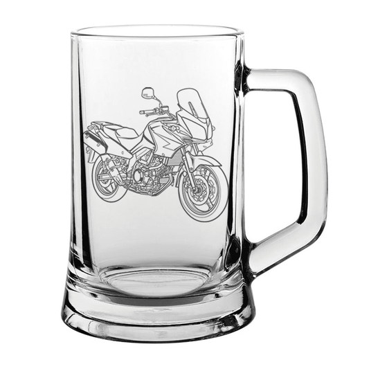 SUZ V-Strom 650 Motorcycle Glass Tankard | Giftware Engraved