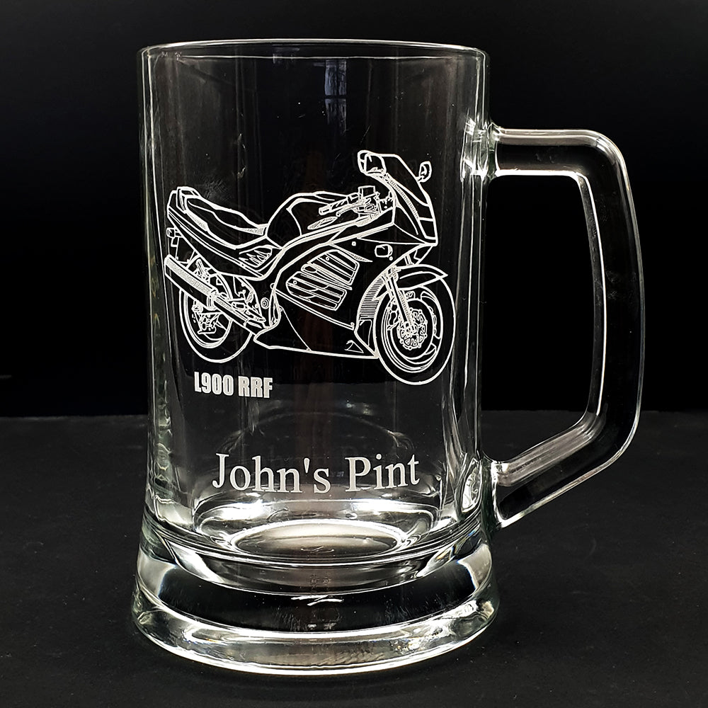 Suz RF Motorcycle on Budget Tankard | Giftware Engraved