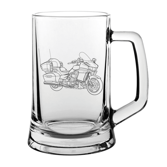 YAM Star Venture Transcontinental Motorcycle Glass Tankard | Giftware Engraved