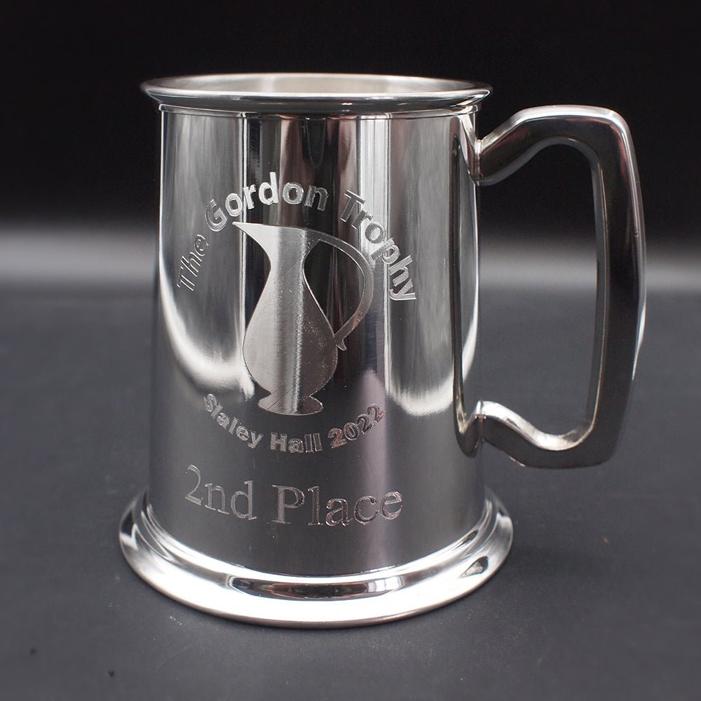 Personalised Plain Pewter C Handle Tankard | Giftware Engraved