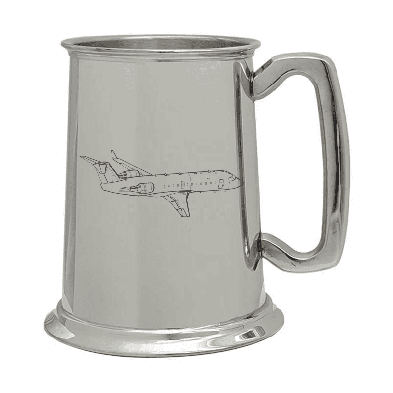 Bombadier CRJ Jet Aircraft Pewter Tankard | Giftware Engraved